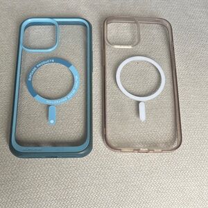 13 PRO MAX Blue and Clear MagSafe-Compatible Protective Phone Case, pack of 2